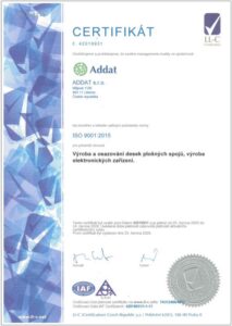 Certifikát ISO 9001